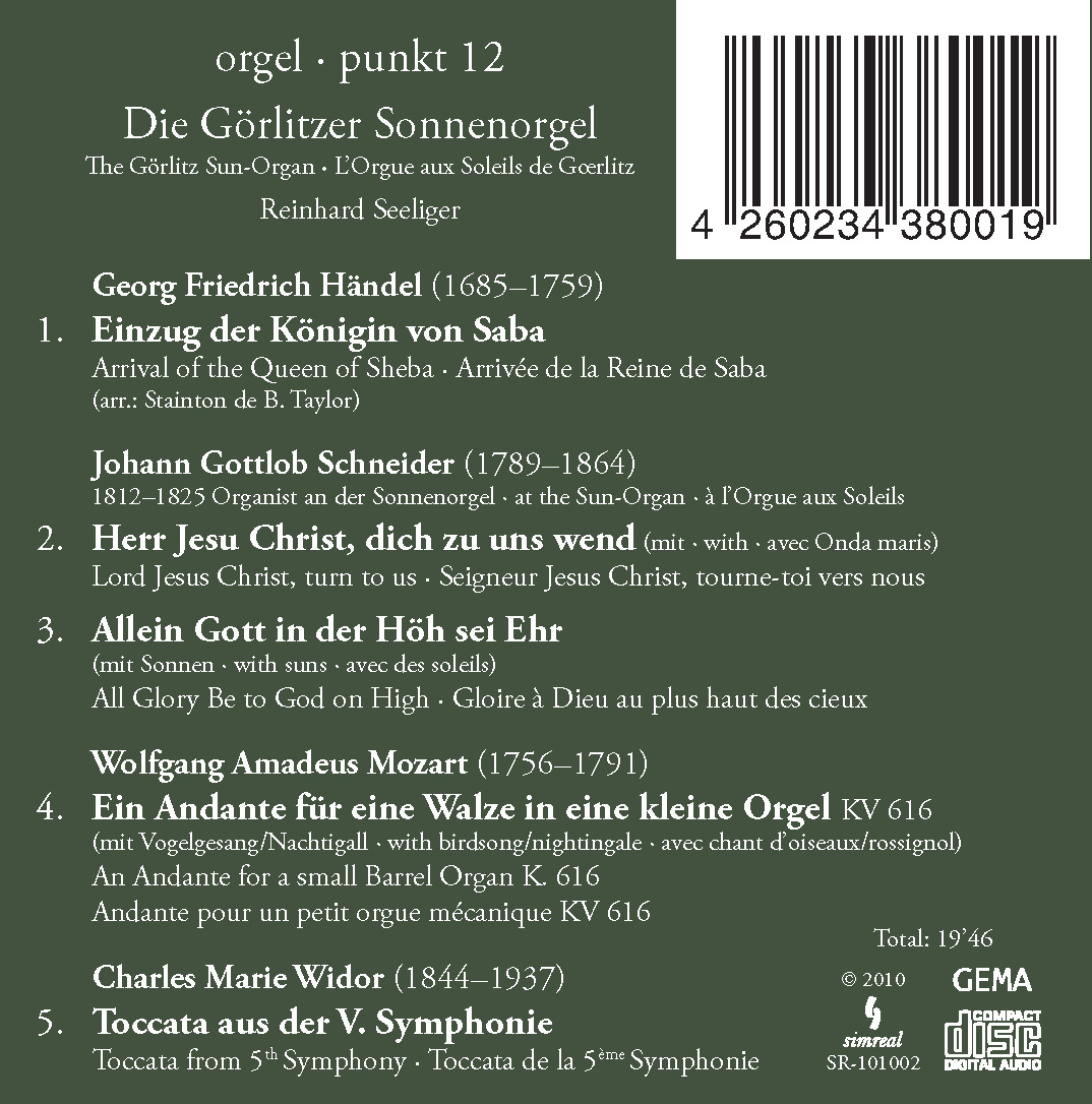 Orgelpunkt 12 Die Görlitzer Sonnenorgel (CD-Audio) – Bild 2