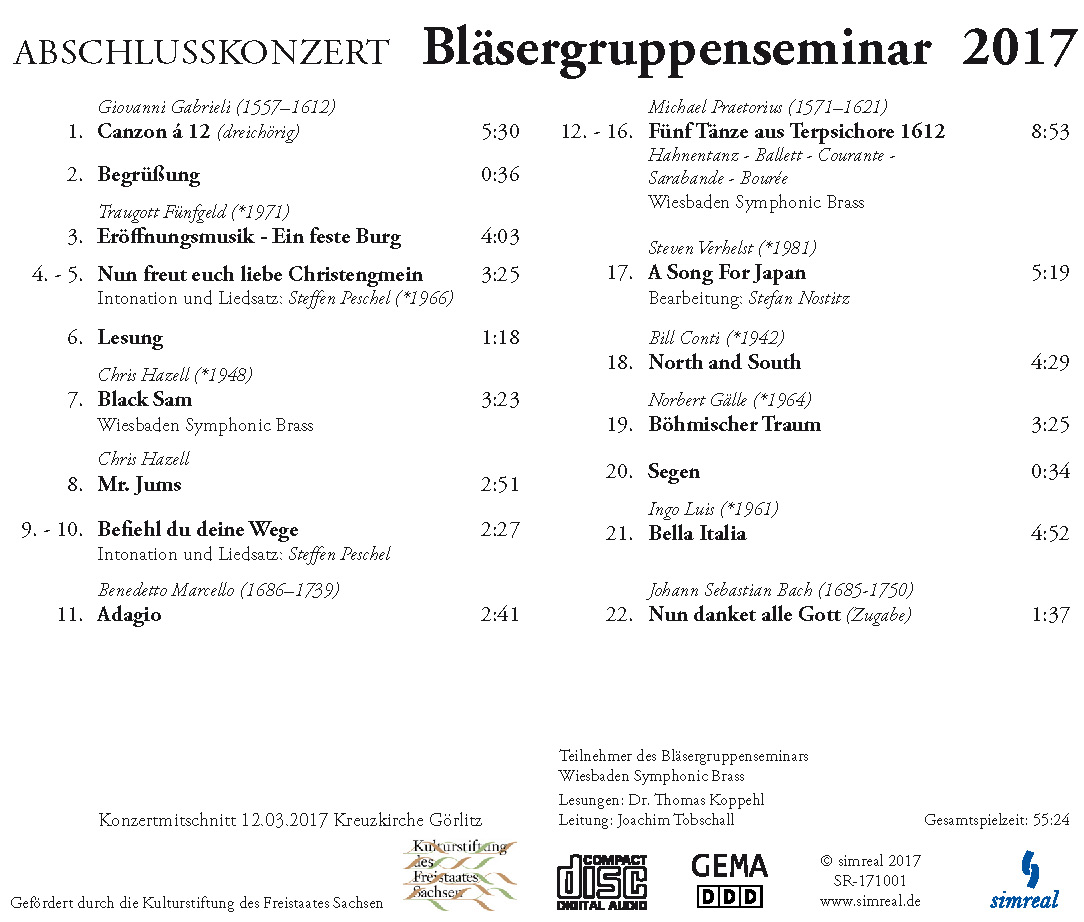 Bläsergruppenseminar 2017 (CD-Audio) – Bild 3