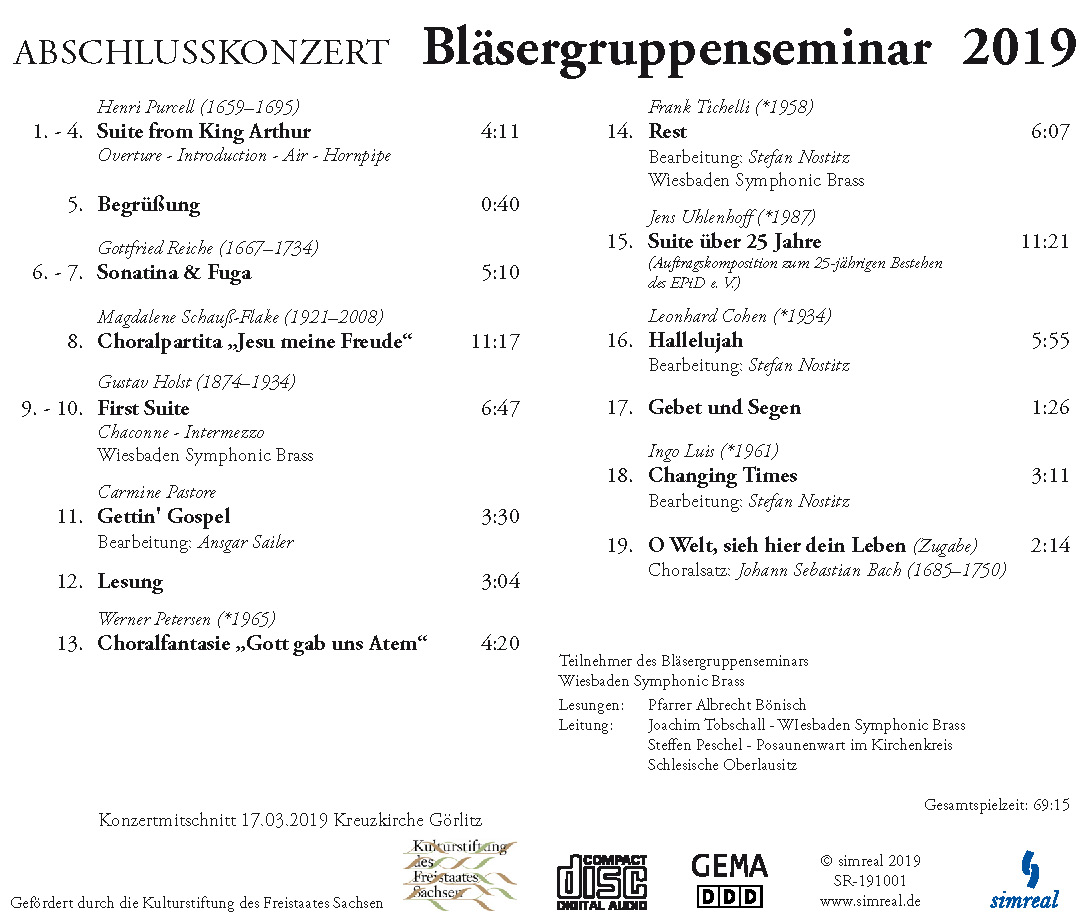 Bläsergruppenseminar 2019 (CD-Audio) – Bild 3